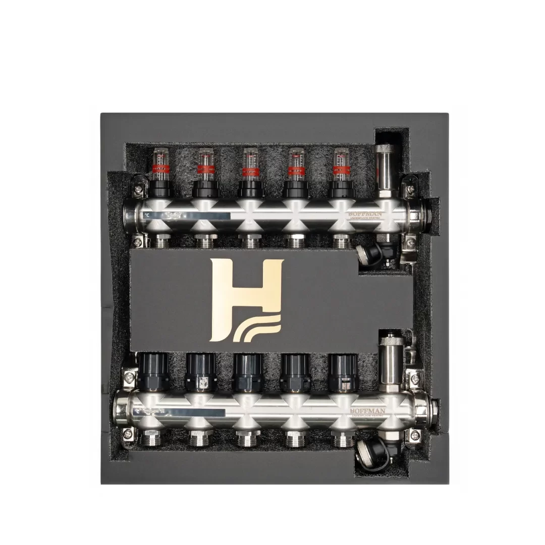 Distribuitor cu debitmetru 5 cai Distribuitor cu debitmetru 5 căi (1"x3/4"), aerisitor si robinet golire - imagine 5