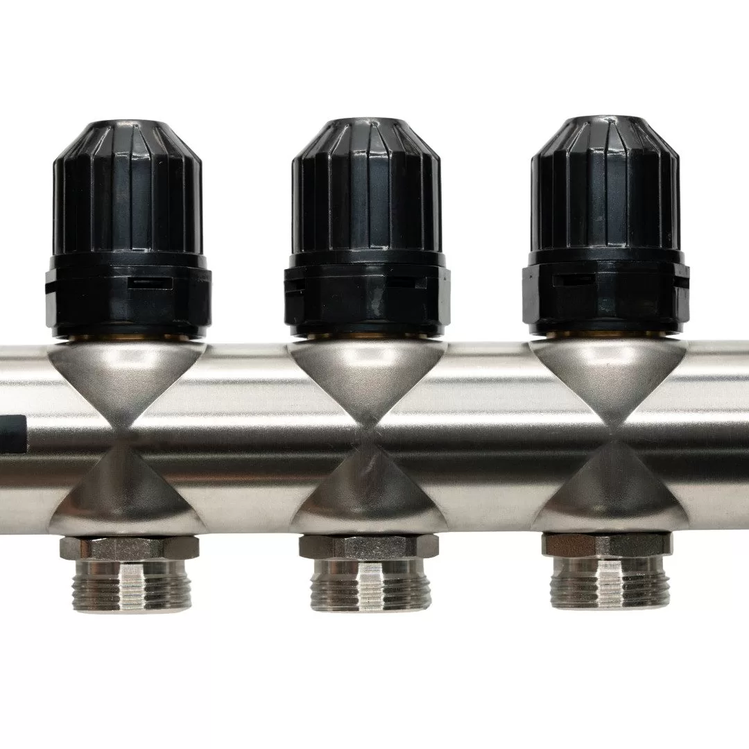 Distribuitor cu debitmetru 6 căi Distribuitor cu debitmetru 6 căi (1"x3/4") cu aerisitor si robinet golire - imagine 11